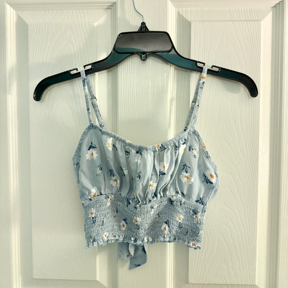 Hollister Blue Floral Tank Top